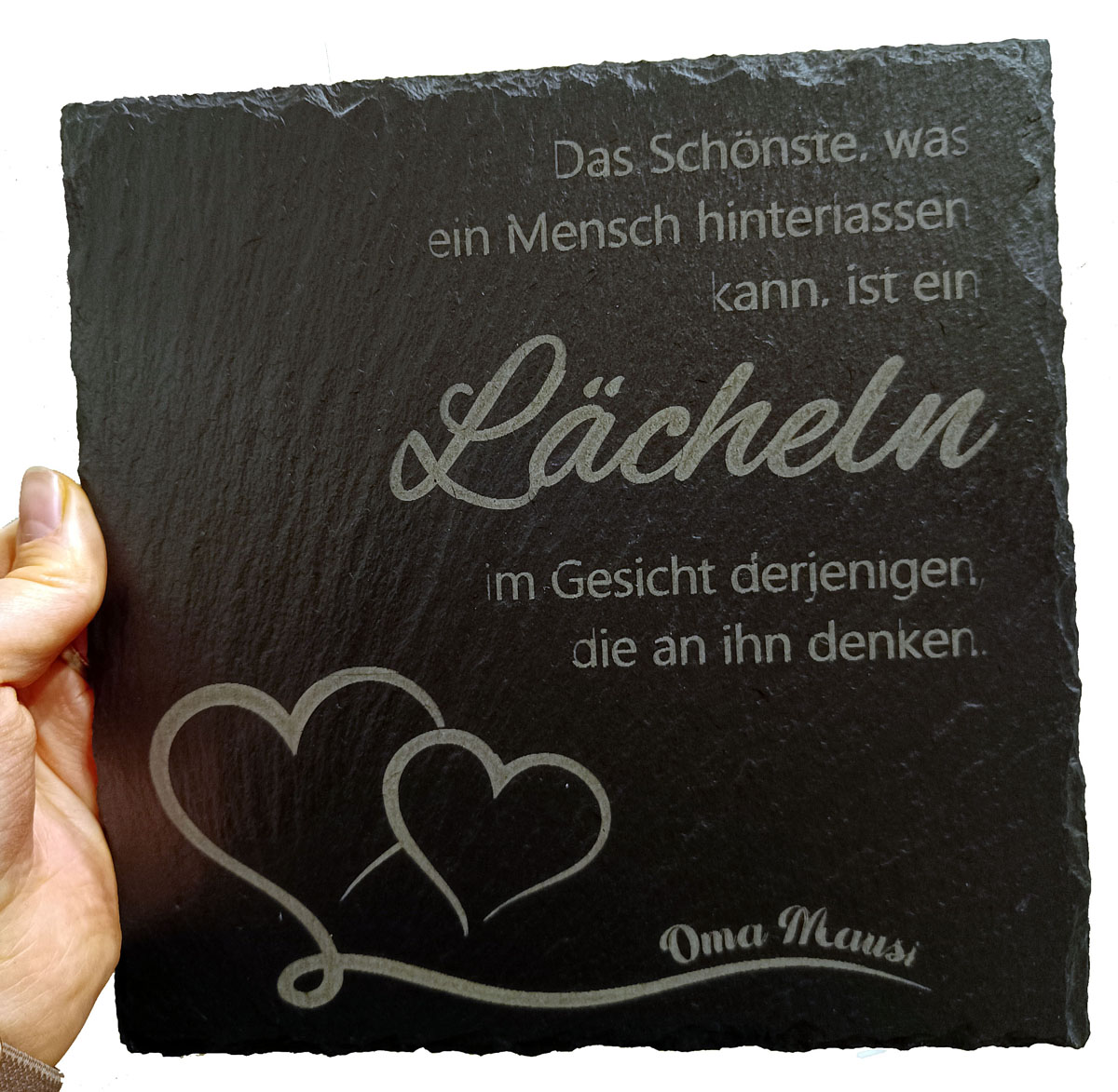 Schieferplatte Gedenken1